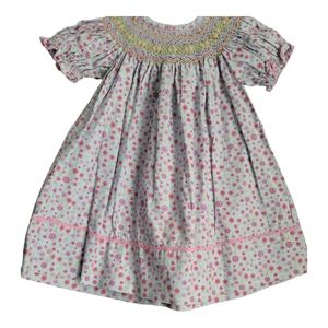 Anavini Baby Floral Dress Size 9 Month 100% Cotton